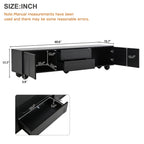 ON-TREND Cream Style TV Stand with Arched Doors & 2 Drawers for TVs up to 75', Minimalist Media Console with Rebound Device, Entertainment Center with 5 Iron Round Legs for Living Room, Bedroom, Black - Grand Goldman Shop