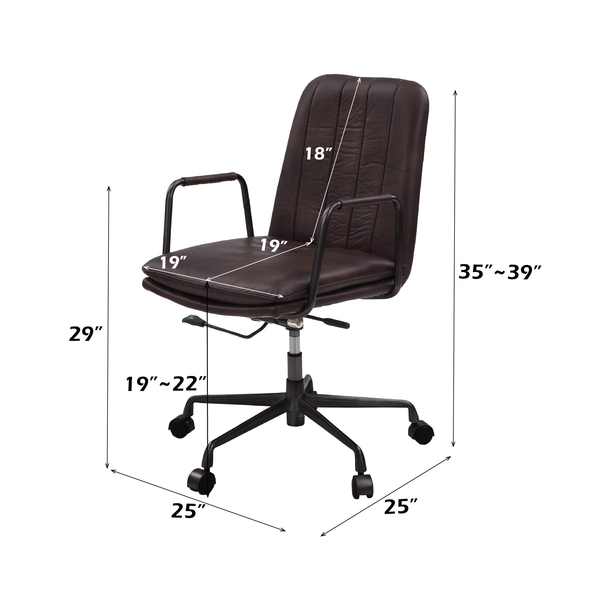 Eclarn Mars Top Leather Office Chair - Grand Goldman