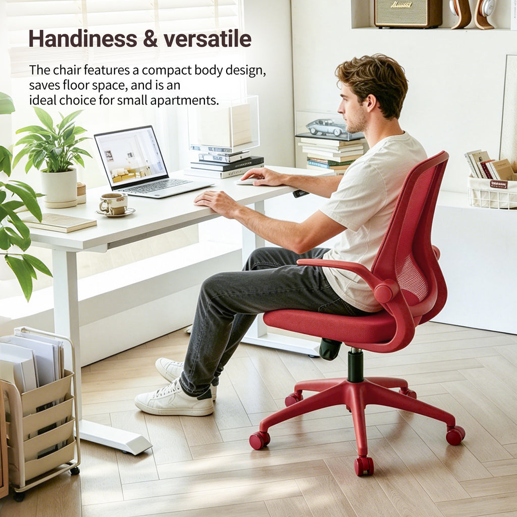 Ergonomic Color Office Chair 350LBS, Home Office, Mesh Back, Integrated Molded Foam, Comfortable Sitting, Flipping Armrest, F