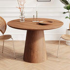 43 inch circular dining table, modern minimalist round table, MDF grain dining table, one handle and two packs - Grand Goldman Shop