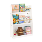 3 Tier Kids Book Shelf,Kids Book Rack, Helps Keep Bedrooms, Playrooms, and Classrooms Organized,White | Premium Home Decor - 