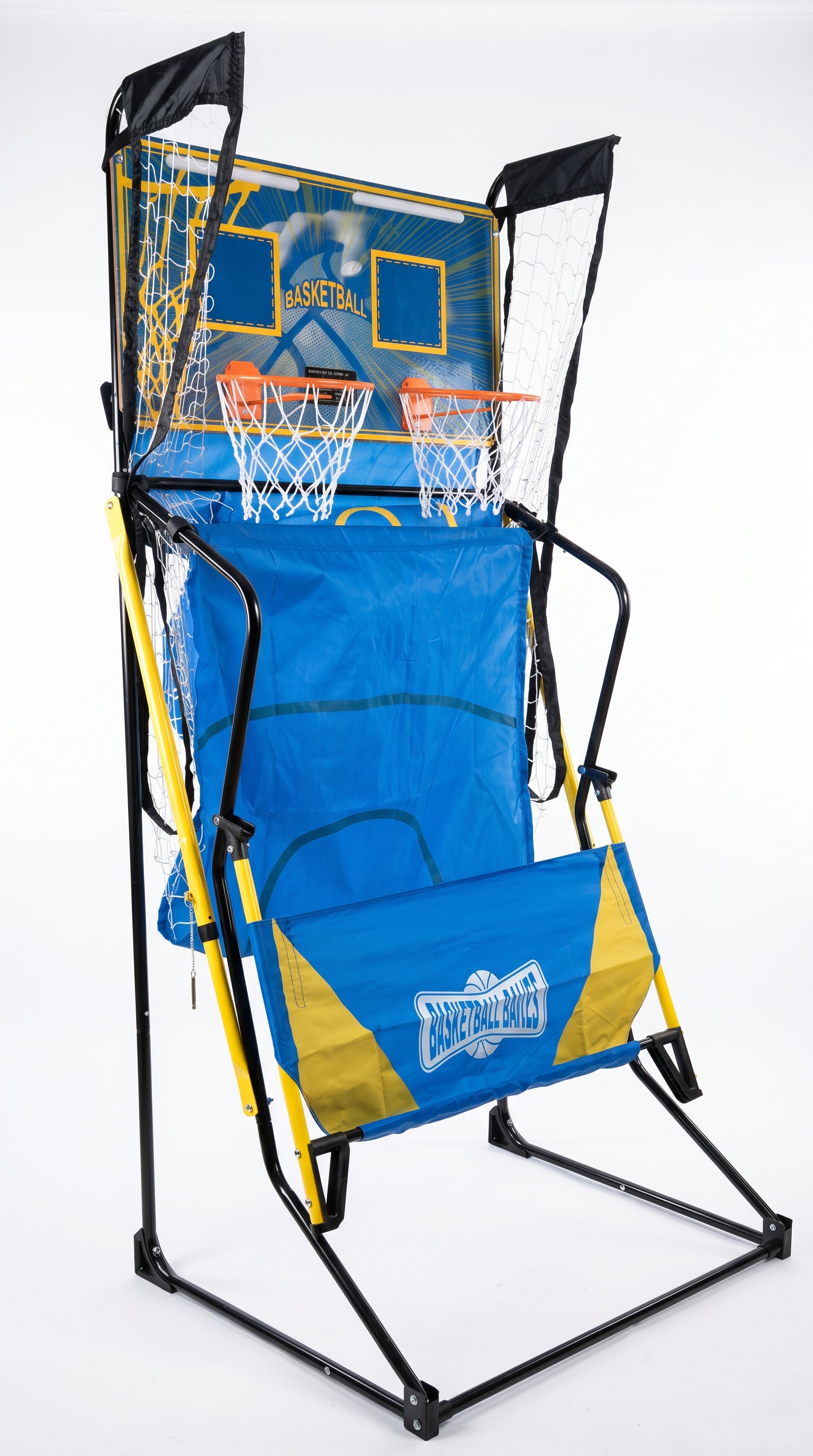 Dual Shot Foldable Basketball Arcade Game, LED Digital Scoreboard, 4 Balls & Pump, Indoor Family Entertainment Game - Grand G