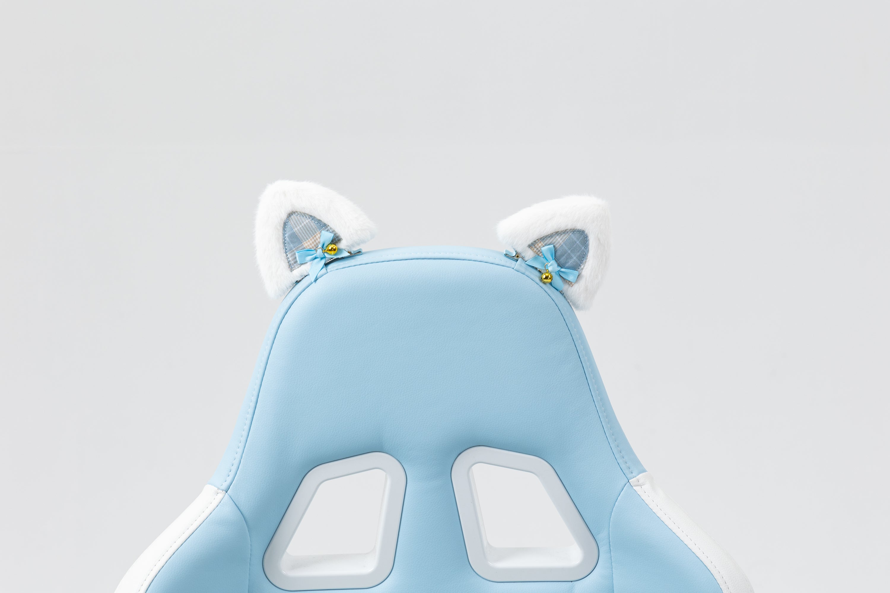 Cat Ears Gaming Chair - Ergonomic PU Leather Office Chair, Cute Chair with Footrest for Adult 310lbs Capacity, 90°-155° Recli