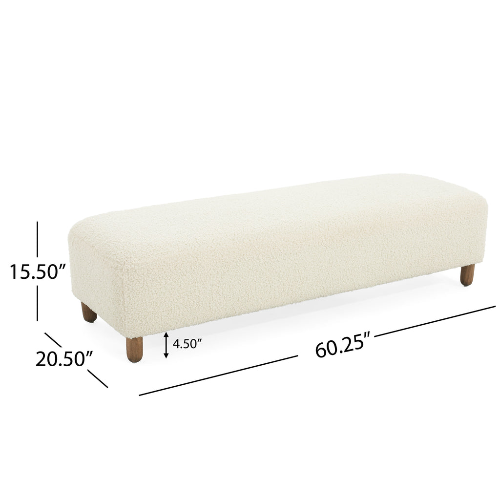 Comfortable Ottoman, White - Grand Goldman Shop