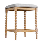26''Counter Stools,Set of 2 with Upholstered Seat, Solid Acacia wood Frame, Foam-Padded Seat, Open Airy Design for Kitchen Island and Bar, Natural - Grand Goldman Shop