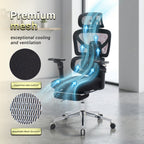 Ergonomic Home Office Desk Chair with Massage Lumbar Support,4D Headrest & 5D Armrests, Adjustable Back High and Seat Depth(B
