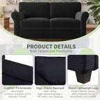 57' Modern 2-Seater Corduroy Sofa With Removable Backrest & Seat Cushions,Padded Armrests,High Rebound Sponge Filled with Solid Wood and Composite Frame,Easy Assembly For Living Room,Bedroom,Office. - Grand Goldman Shop