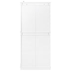 K&K 71' Tall Kitchen Pantry Cabinet with 3 Pull Out Cabinet Organizers, Farmhouse Embossed Texture Storage Cabinet with 6 Door Shelves, 2 Drawers, Freestanding Cupboard for Kitchen, Dining Room White - Grand Goldman Shop