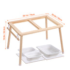 Sensory Table for Toddlers, Kids Activity Table with 3 Foldable Storage Bins & Paper Roll Holder, Indoor/Outdoor Play Sand an