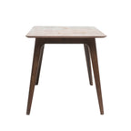 Mid-Century Modern Dining Table with Walnut Rubberwood Legs and Faux Wood Top, 47.20' W x 29.50' D x 29.50' H - Grand Goldman Shop