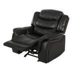 Classic Design Black Berry PU Upholstery Glider Recliner Chair with Spacious Comfort and Durable Construction - Grand Goldman Shop