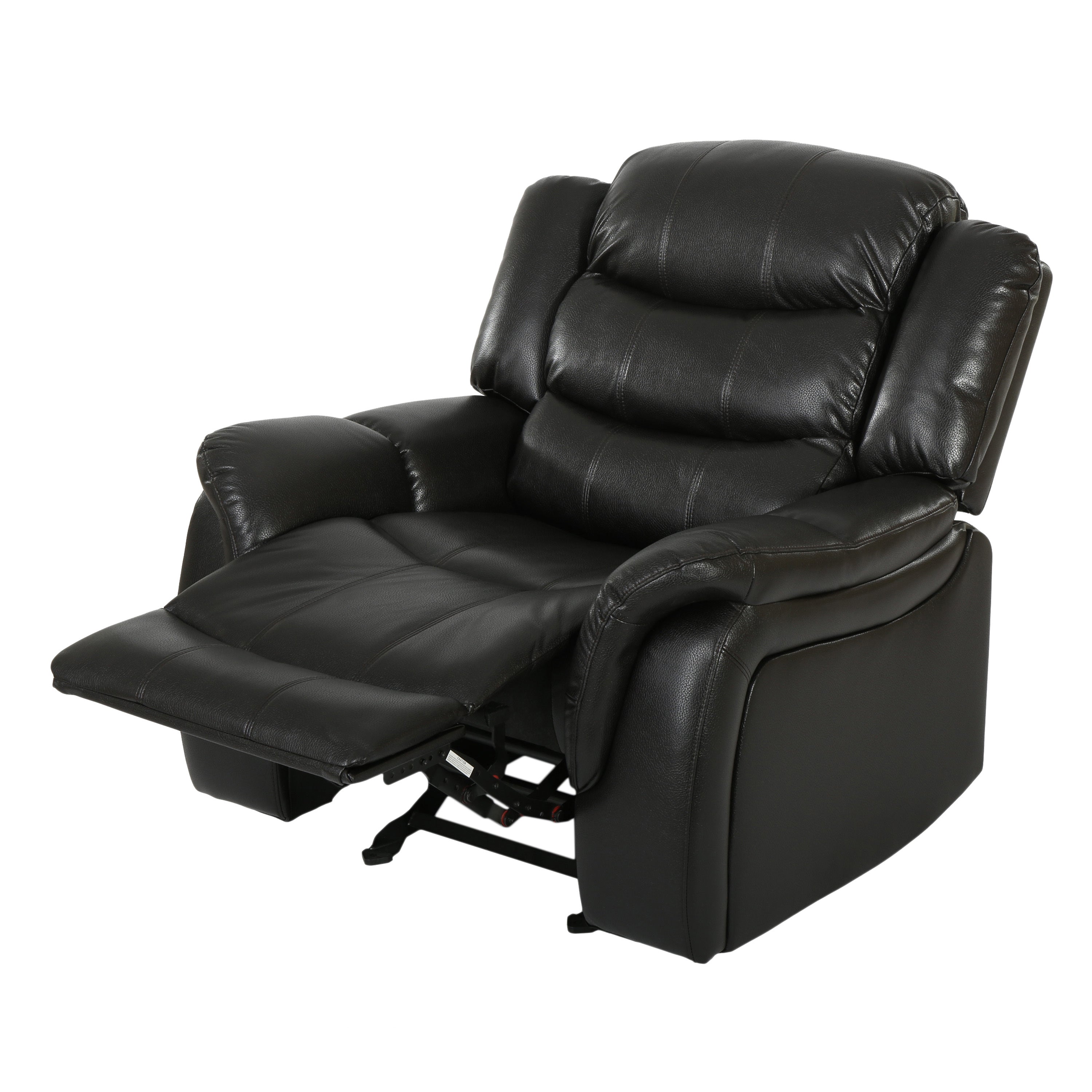 Classic Design Black Berry PU Upholstery Glider Recliner Chair with Spacious Comfort and Durable Construction - Grand Goldman Shop