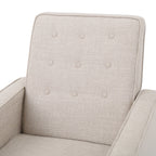 Macedonia Mid-Century Modern Button Tufted Fabric Recliner - Grand Goldman Shop