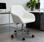 Faux Leather Office Chair, Adjustable Swivel Design for Home Office, Sleek Modern Look & Comfy Seating | Premium Home Decor -
