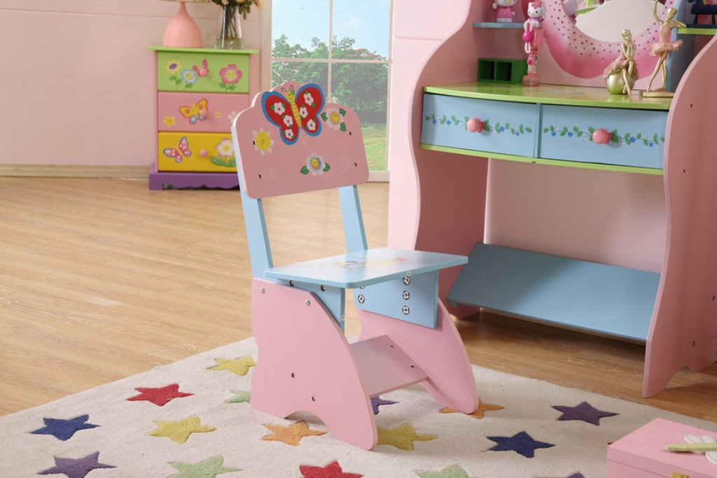 Kids Funnel Olivia the Fairy Girls Dressing Table with Chair | Premium Home Decor - Grand Goldman