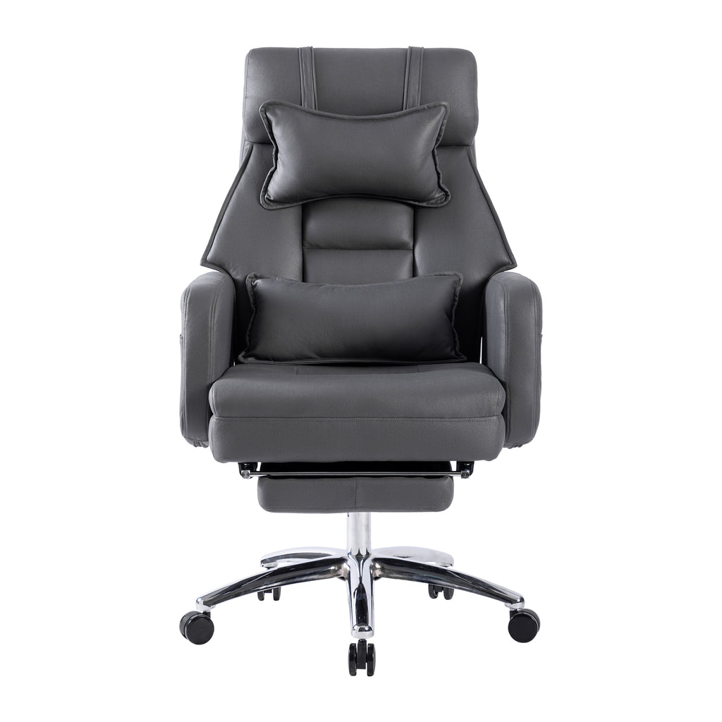 Swivel Ergonomic Office Chair, Technology Leather  High Back Office Chair with Lumbar Support Headrest, Sedentary Comfortable