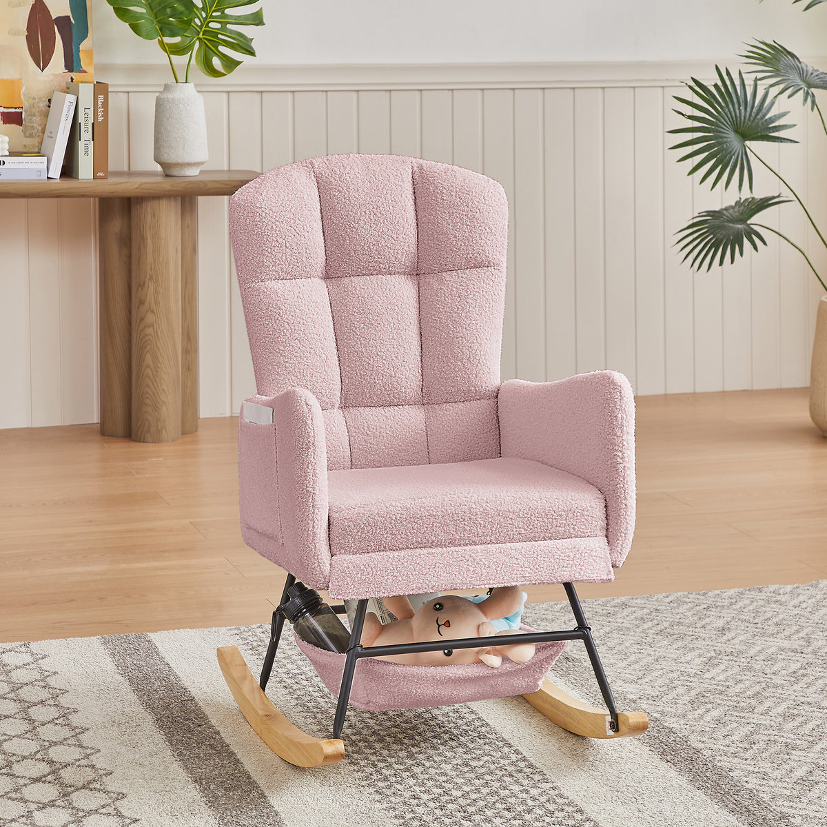 Pink Teddy Rocking Armchair - Grand Goldman Shop
