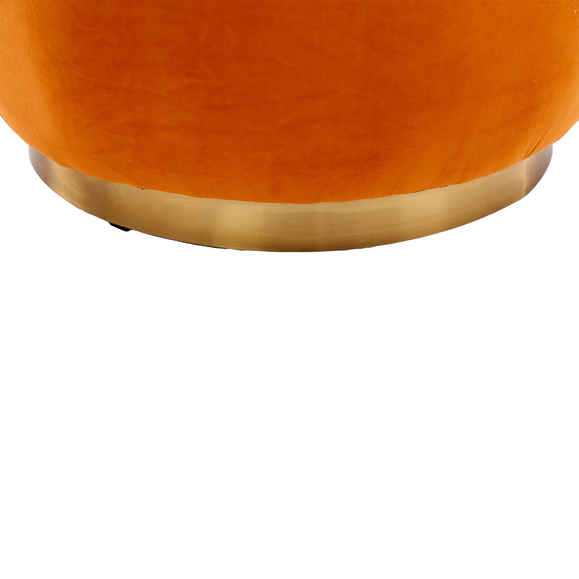 360 Degree Swivel Cuddle Barrel Accent Sofa Chair, Fluffy Velvet Round Armchair, Orange, 25.20'' x 25.59'' x 26.38'' - Grand Goldman Shop