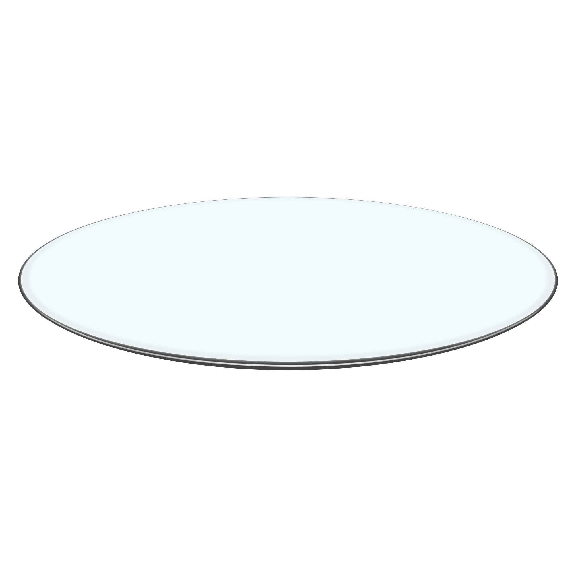 size:18.11 inch.Tempered glass table top round transparent table surface round glass table top round glass sheet. - Grand Goldman Shop