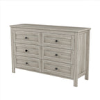 3-Pieces Bedroom Sets Queen Size Farmhouse Platform Bed with Double Sliding Door Storage Headboard and Charging Station, Storage Nightstand and Dresser, Antique Gray(Old SKU HL000092AAG) - Grand Goldman Shop