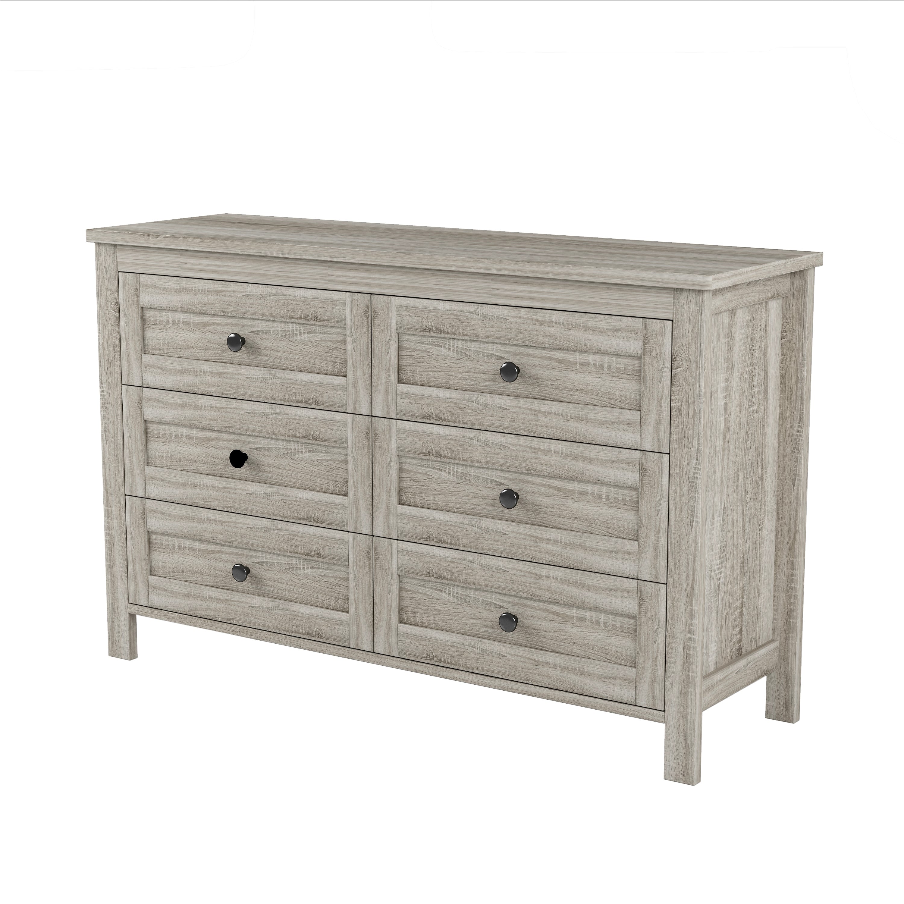 3-Pieces Bedroom Sets Queen Size Farmhouse Platform Bed with Double Sliding Door Storage Headboard and Charging Station, Storage Nightstand and Dresser, Antique Gray(Old SKU HL000092AAG) - Grand Goldman Shop