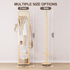Coat Racks solid wood hanger 15.7* 11.8*71in Solid environmental protection easy to assemble beautiful can be placed in the bedroom/entrance/living room ( wood color) - Grand Goldman Shop