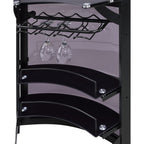 Elaina Black 2-shelf Home Bar - Grand Goldman Shop