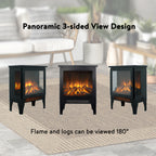 18 inch Freestanding Electric Fireplace Stove heater with 3D Flame effect - Grand Goldman Shop