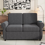 Orisfur Pull Out Sofa Bed Loveseat Sleeper with Twin Size Memory Mattress and USB Ports, Grey Linen, 57.9' - Grand Goldman Shop