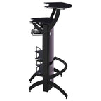 Elaina Black 2-shelf Home Bar - Grand Goldman Shop
