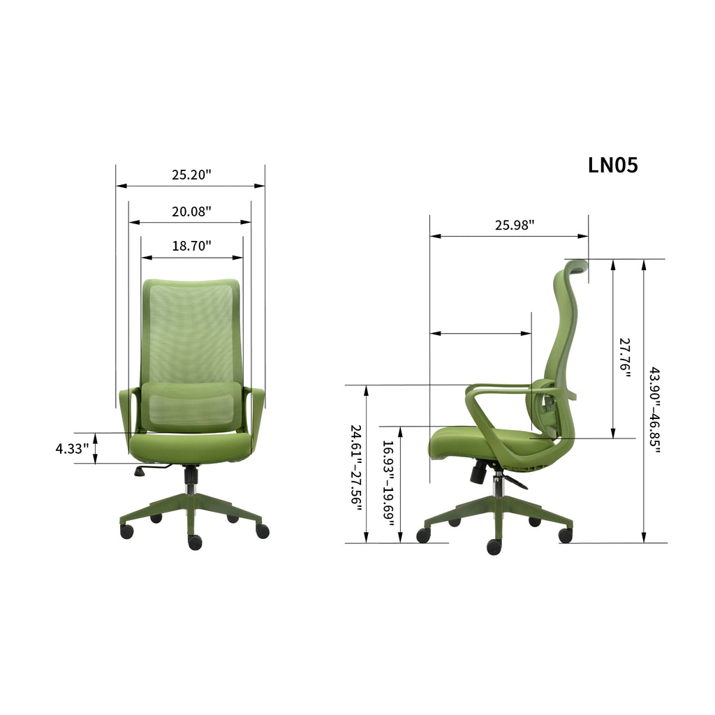 Ergonomic Colorful Office Chair 350LBS Home Office Mesh Breathable High Back, With Adjustable Lumbar Support Computer Chair, 