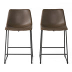 Vintage Style Brown 24-Inch Counter Stool (Set of 2) - Grand Goldman Shop