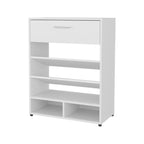 FM FURNITURE Onawa Modern Shoe Rack with Drawer, White - Grand Goldman Shop