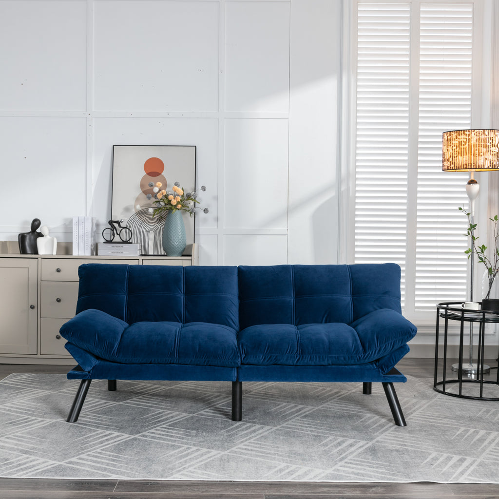 Navy Blue Convertible Folding Modern sofa Bed - Grand Goldman Shop