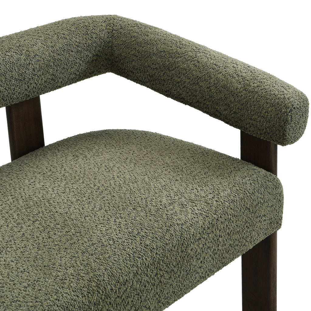Round armrest loveseat(Green+Brown) - Grand Goldman Shop