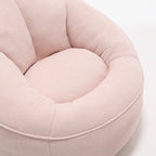 Bedding Bean Bag Sofa Chair with High-Pressure Foam and Footrest, Pink Microfiber - Grand Goldman Shop