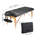 Professional Wide Massage Table 30' W, Heavy Duty Folding Massage Table,  8-Level Height Adjustable Facial Salon Tattoo Bed, 