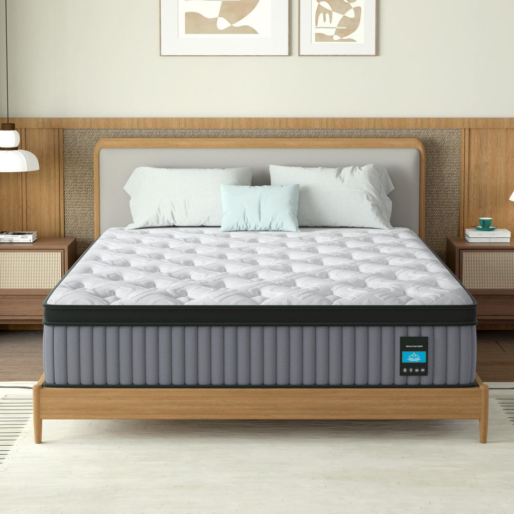 14 Inch Hybrid Mattress King – Memory Foam & Pocket Spring Bed – Cooling, Pressure Relief, Back & Hip Support - Grand Goldman Shop