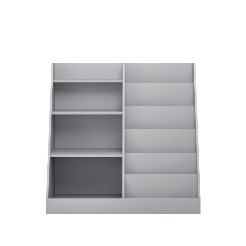 Kids Bookshelf and Toy Storage Organizer, Multifunctional 4 Tier Wooden Kids Book Shelf with  Bookcase Display Stand in Kids 