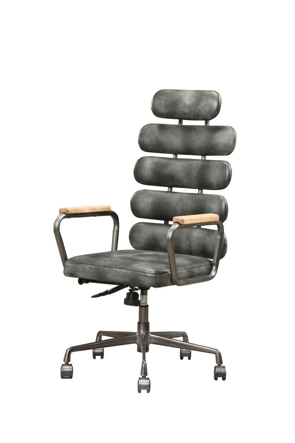 Calan Vintage Black Top Grain Leather Office Chair - Grand Goldman