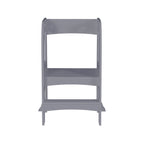Gray Child Standing Tower Step Stool for Kitchen Counter MDF - Grand Goldman