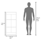 Bookcase 47' H, 3 shelves, Black - Grand Goldman