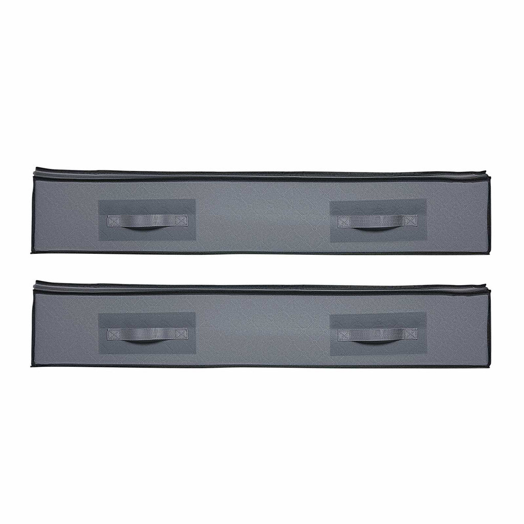 Under Bed Storage 90L Stackable Shoes Organization Box with Clear Lid 2 Pack - Grand Goldman Shop