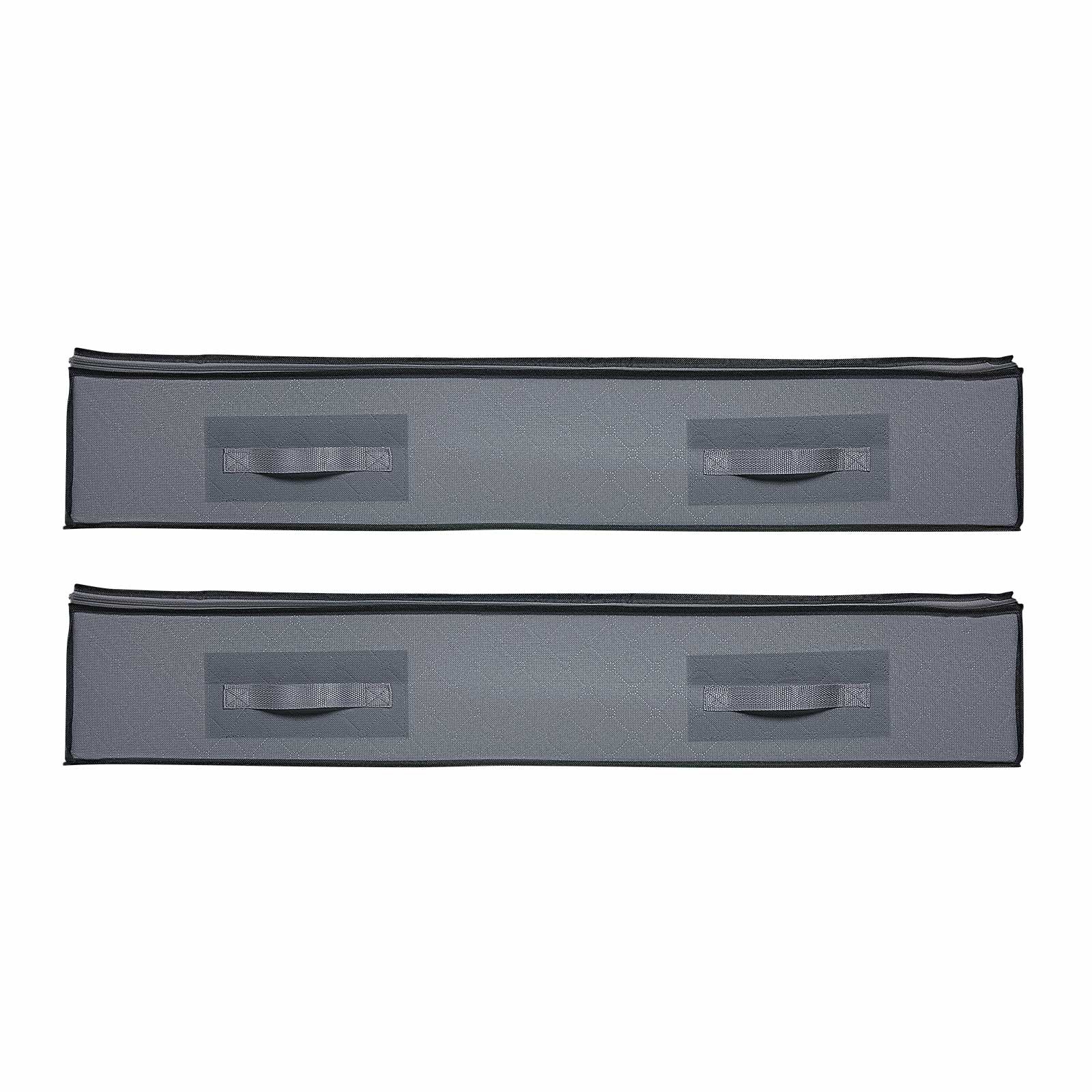 Under Bed Storage 90L Stackable Shoes Organization Box with Clear Lid 2 Pack - Grand Goldman Shop