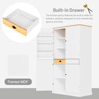 [Assembly Video Provided]TOPMAX 40.2x20x71.3inch High Freestanding Kitchen Pantry Large Cupboard Storage Cabinet with 2 Drawers, 2 Adjustable Shelves, 8 Door Shelves for Kitchen, Dining Room,White - Grand Goldman Shop