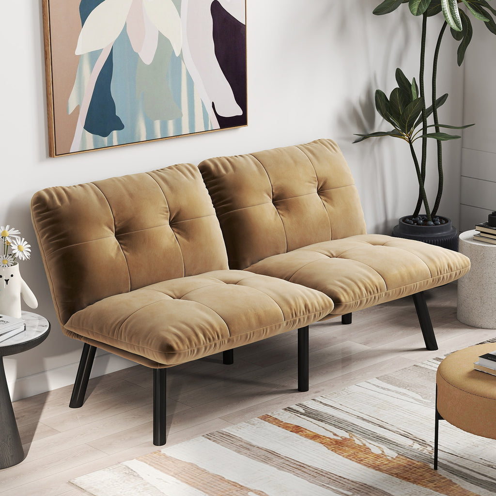 Brown Convertible Folding Modern sofa Bed - Grand Goldman Shop