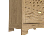 Wood 4 Drawer Dresser for Bedroom, Large Double Dresser with Wide Drawers, Modern Chest of Drawers,Storage Organizer Dresser,Nursery Dresser,for Living Room, Hallway, Bedroom, Kids Bedroom - Grand Goldman Shop
