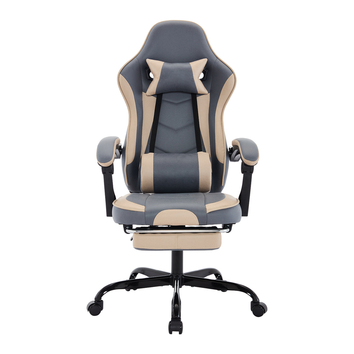 Gaming Chair, Ergonomic Computer Chair with Footrest and Massage Lumbar Support, Height Adjustable Swivel Video Game Chair fo