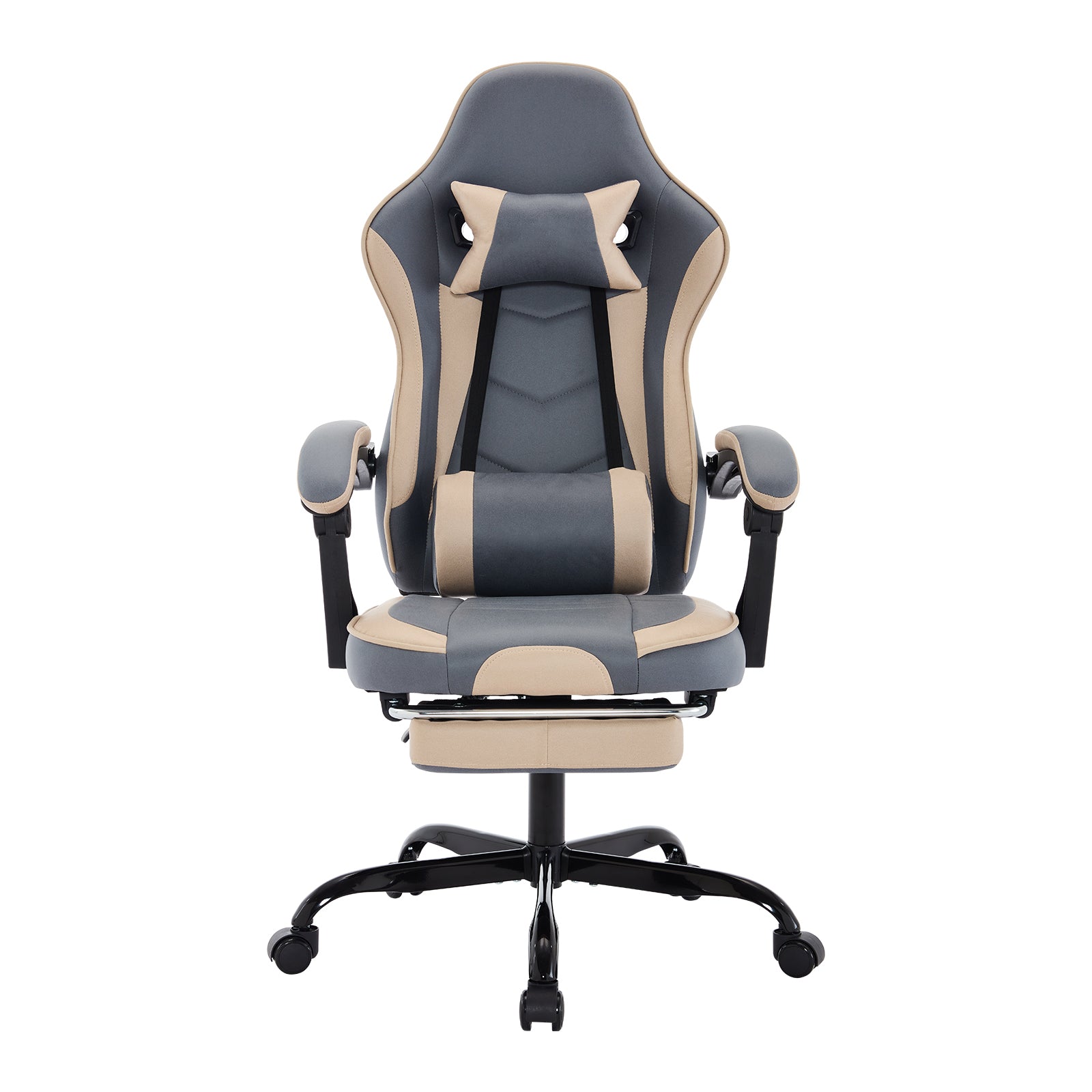 Gaming Chair, Ergonomic Computer Chair with Footrest and Massage Lumbar Support, Height Adjustable Swivel Video Game Chair fo