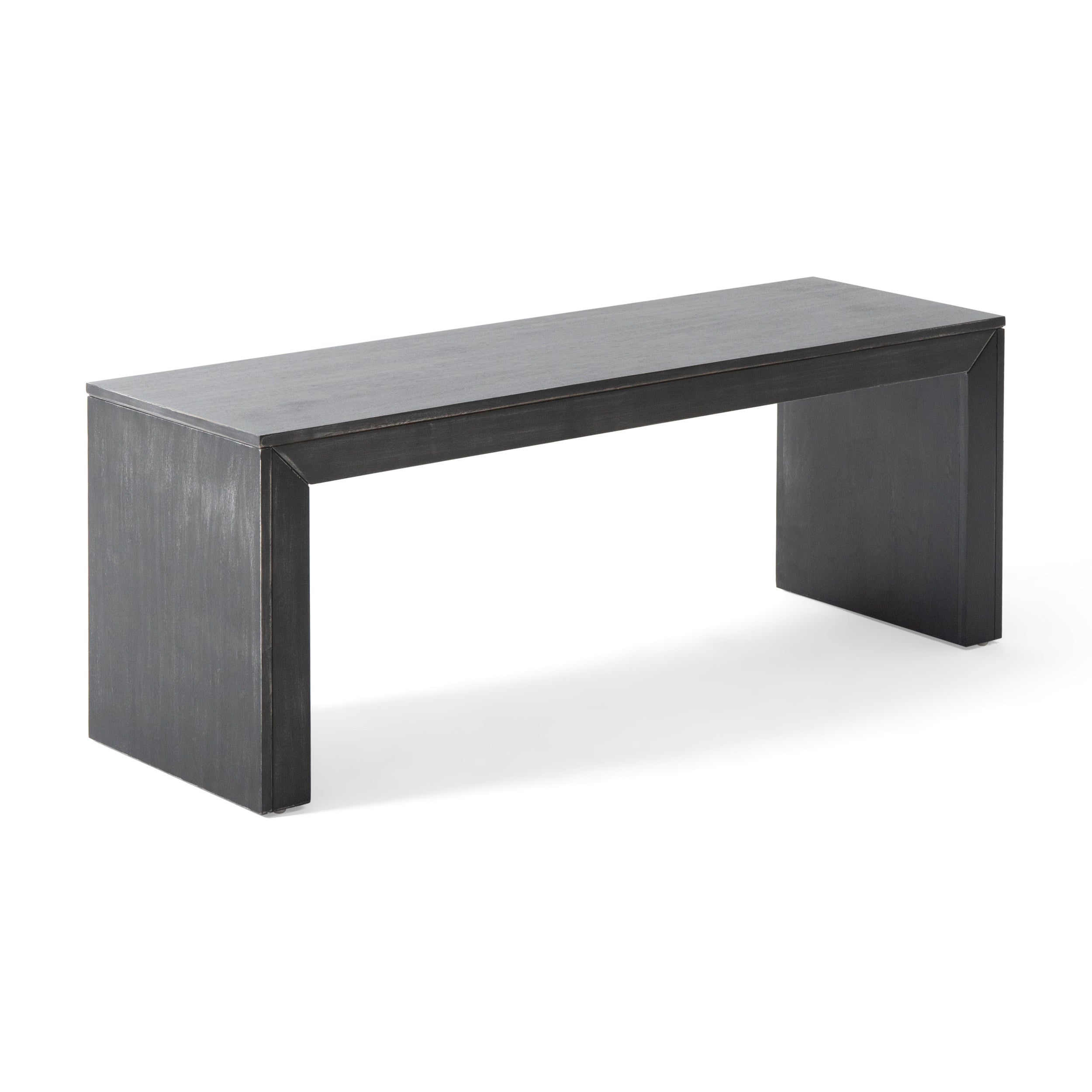 Acacia Wood Dining Bench, Black - Grand Goldman Shop
